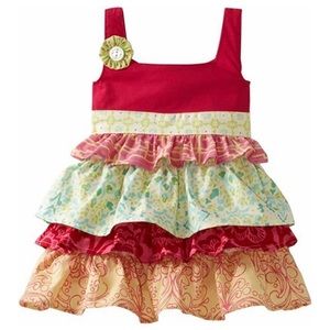 Hopscotch Designs tiered ruffle dress size 7